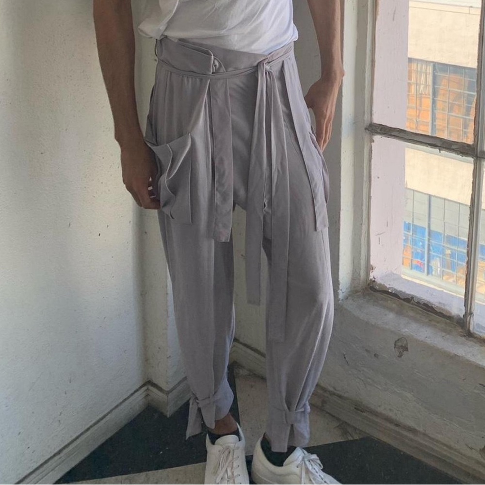 One Size Fits All Gray ORTTU Semi-Sheer Pants, Only worn A couple times